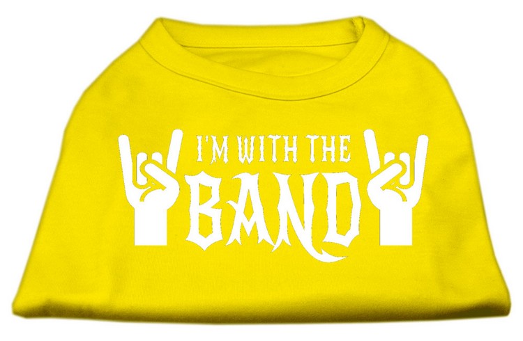 With the Band Screen Print Shirt Yellow Med